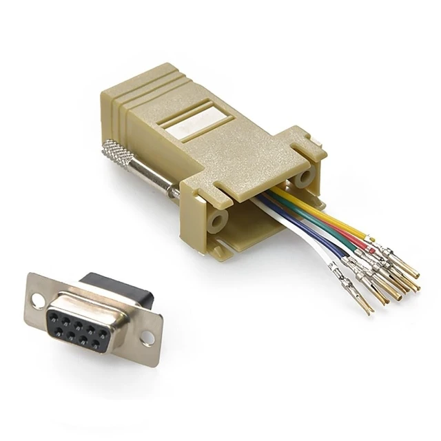 Alt view image 4 of 4 - 10 Pack db9 Female rs232 to rj11 rj12 6p6c 6 Wires Telephone Modular Adapter