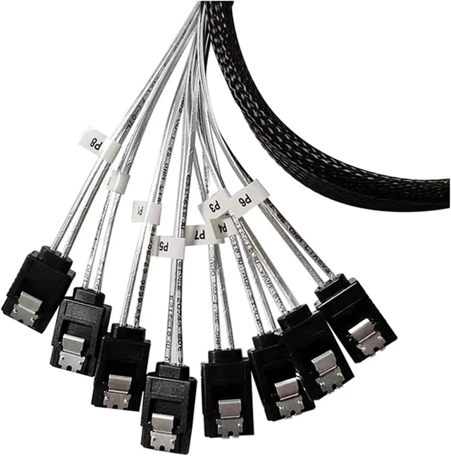 Alt view image 3 of 6 - SAS4.0 SFF-8654 8i to 8 Ports Adapter