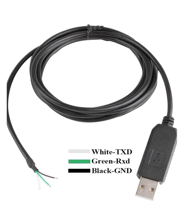 Alt view image 4 of 4 - FENG GUO USB TTL UART 3V3 5V Level 3Pin Wire End Serial Adapter Converter Cable Compatible Compatible TTL-232R-5V/3V3-WE(USB 3.3V TTL Level)