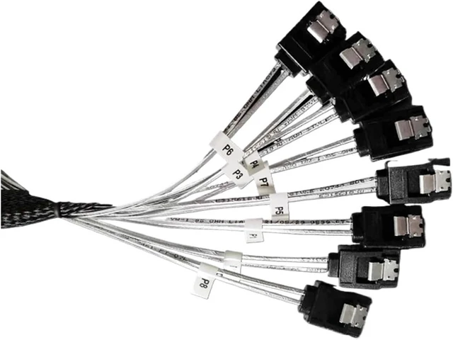 Alt view image 4 of 6 - SAS4.0 SFF-8654 8i to 8 Ports Adapter