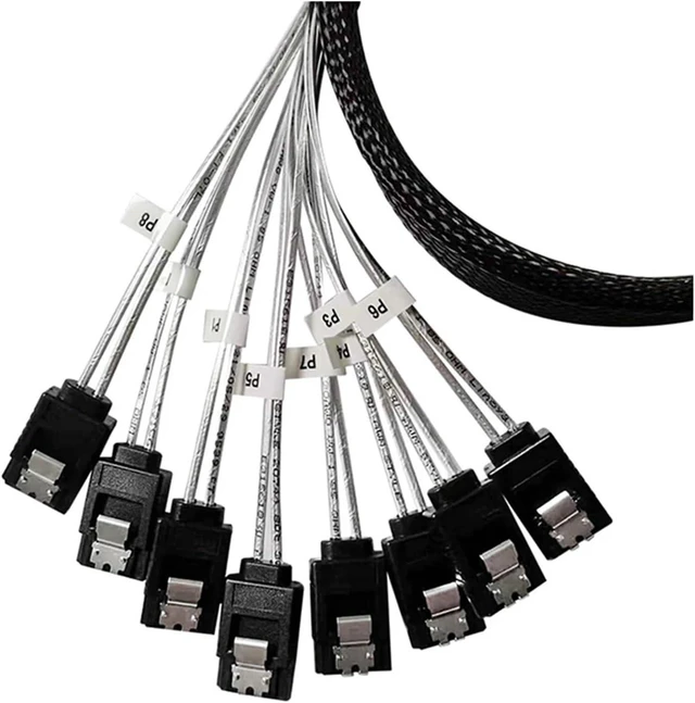 Alt view image 6 of 6 - SAS4.0 SFF-8654 8i to 8 Ports Adapter