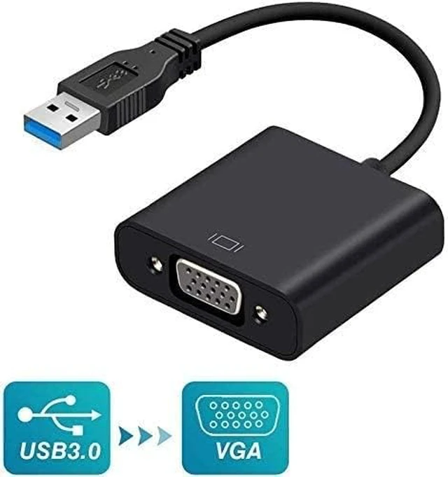 Alt view image 3 of 3 - USB to VGA Adapter, 1080P USB 3.0 to VGA Display External Cable Adapter, Multi-Display Video Converter PC for Windows7/8/8.1/10 MacOS Desktop Laptop PC Monitor Projector HDTV