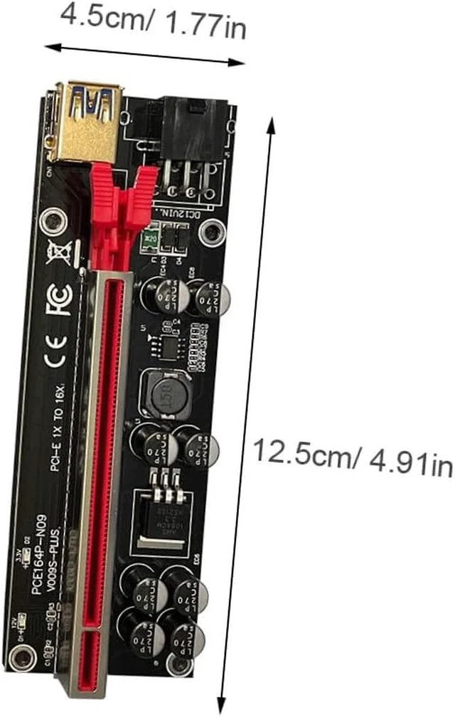 Alt view image 2 of 7 - 6sets Pin Pci-e Extender Cable Gpu Power Supply Riser Adapter Card for Mining