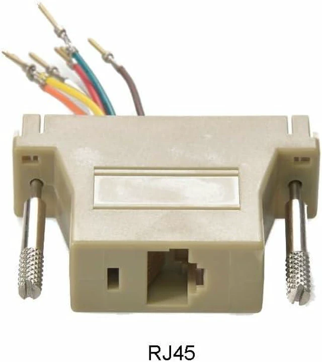 Alt view image 3 of 4 - 8 Pcs db25 Male to rj45 Female Network 8p8c Adapter Converter Gold-pin Connector