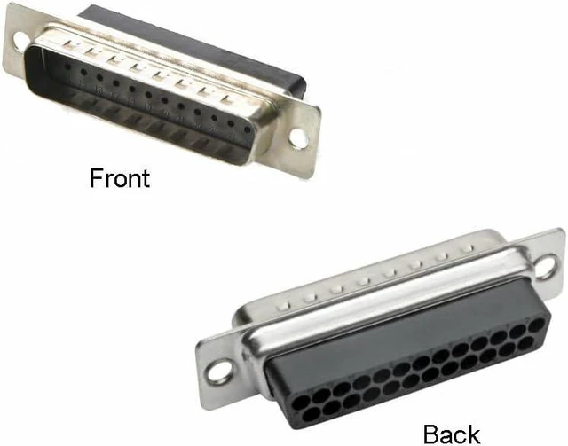 Alt view image 2 of 4 - 8 Pcs db25 Male to rj45 Female Network 8p8c Adapter Converter Gold-pin Connector