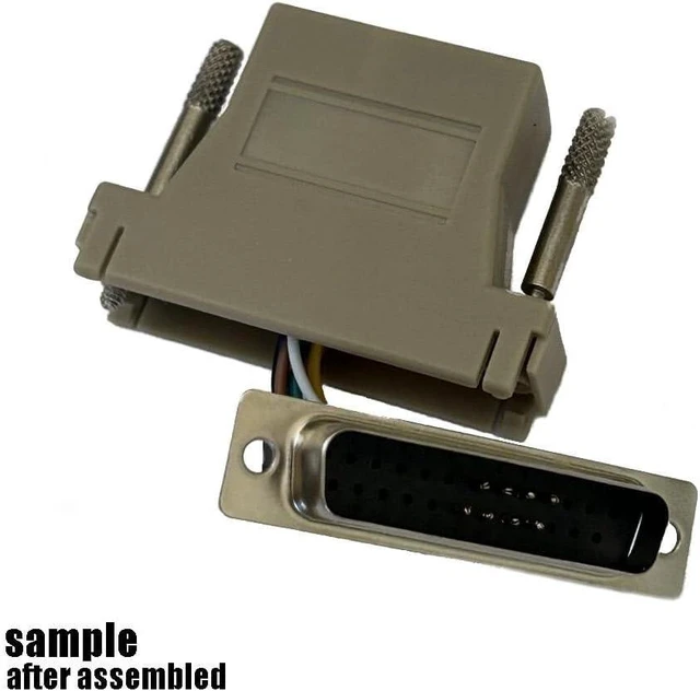 Alt view image 4 of 4 - 8 Pcs db25 Male to rj45 Female Network 8p8c Adapter Converter Gold-pin Connector