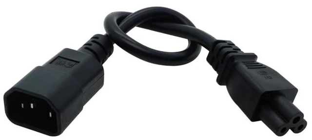 Alt view image 3 of 6 - IEC 320 C14 Male Plug to C5 Female Adapter Cable IEC 3 Pin Male to C5 PDU PSU Power Converter Cord(300cm)