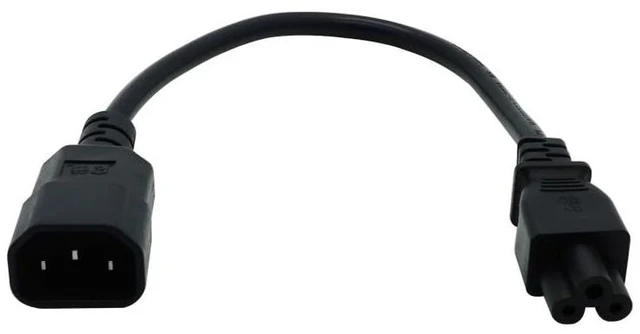 Alt view image 5 of 6 - IEC 320 C14 Male Plug to C5 Female Adapter Cable IEC 3 Pin Male to C5 PDU PSU Power Converter Cord(300cm)