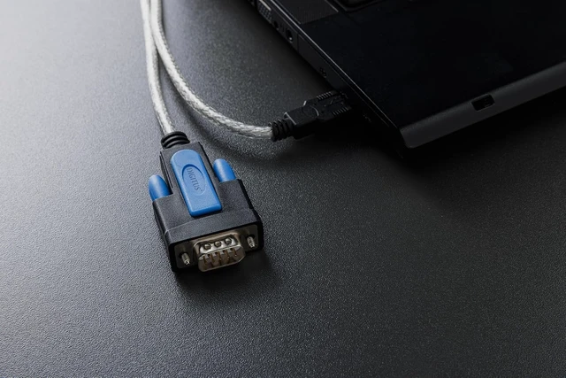 Alt view image 6 of 7 - DIGITUS USB 2.0 to RS232 Adapter Cable - USB-A DB9 Male - 1.8m