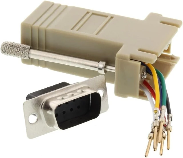 Alt view image 3 of 3 - 5 Pack db9 Male to rj12/rj11 Female Modular 6p6c Adapter Converter Phone