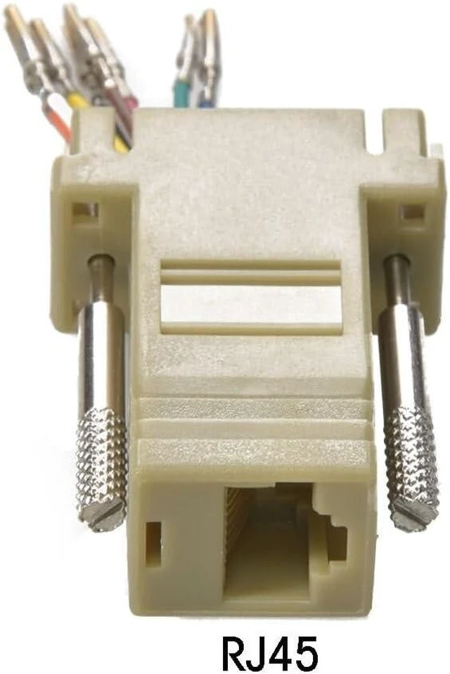 Alt view image 3 of 3 - 6X Pcs db9 9-pin Female to rj45 Female Modular Serial rs232 Adapter Converter