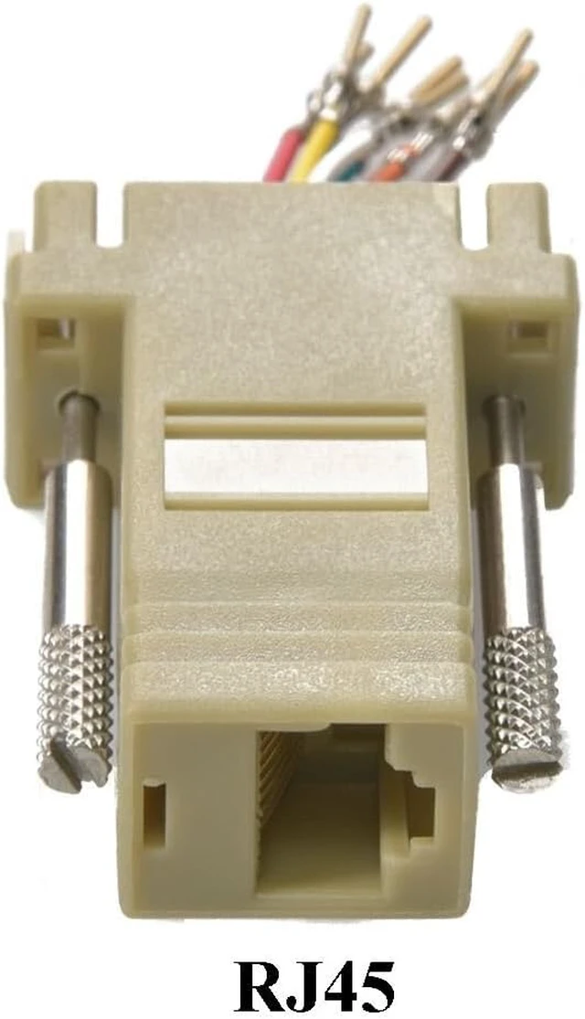 Alt view image 3 of 4 - 5pcs db9 Male to rj45 Female Network Modular Adapter Connector 8p8c Serial rs232