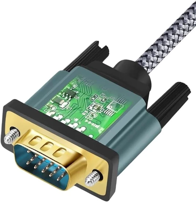 Alt view image 4 of 5 - HDMI to VGA Cable, Aluminum Alloy Shell, Nylon Braided Gold-Plated, Compatible with Computers, laptops, projectors(5m)
