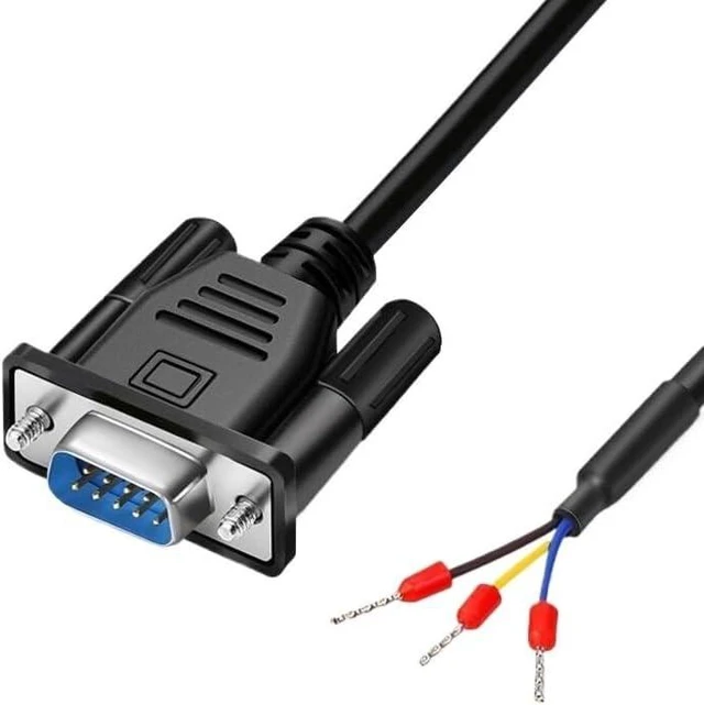 Main image of DB9 RS232 Serial Straight Cable 0.5/1/3/5/10M 9pin to 3-cores Gold Plated Plug Connector Male Female Nickel Plated Data Cable(Male Nickel Plated,1 Meters)