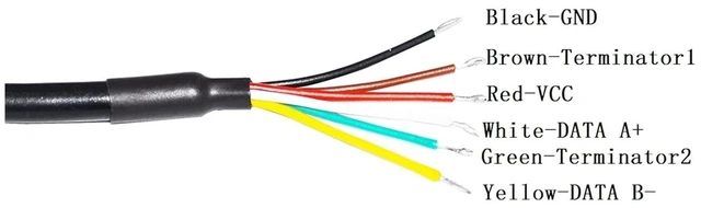 Alt view image 4 of 4 - F1T`D2I FT232RL USB to RS485 6 CORE 6P WE Converter Serial Communication Cable Compatible USB-RS485-WE-1800-BT GND Data A+ B- 120R(3m,Transparent USB Case)