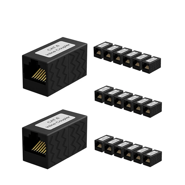 Alt view image 2 of 5 - RJ45 Coupler Ethernet Connector Female to, Suitable for Cat6, Cat5e, Cat5 Cable Extender Adapter(10PCS,White)