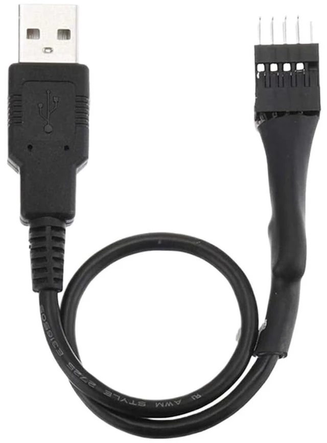 Alt view image 3 of 5 - 9Pin Male to External USB A Male PC Mainboard Internal Data Extension Cable 20Cm