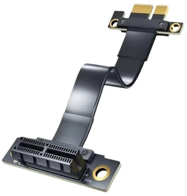 Main image of 5/10/15/20CM PCIE3.0 1X to X1 Cable 90°180°Right Angle PCIE X1 Extension Cable PCI 1X High-Speed Extender 8Gbps(5CM,180 to 90 Angle)