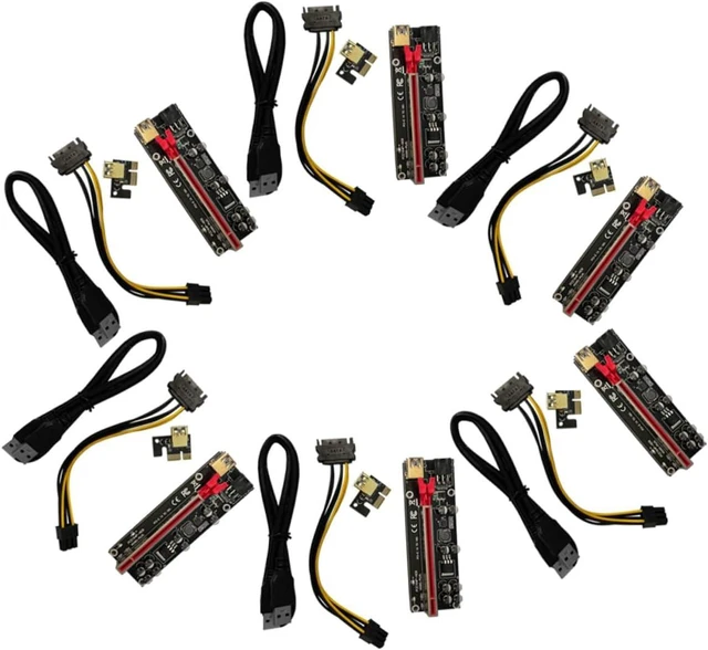 Main image of PCI-E 1x to 16x Riser Adapter for GPU USB 3.0 Extension Cable PCIE 1x to 16x Extender for Mining High-Speed Connection for Desktop Use Compatible Graphics Cards