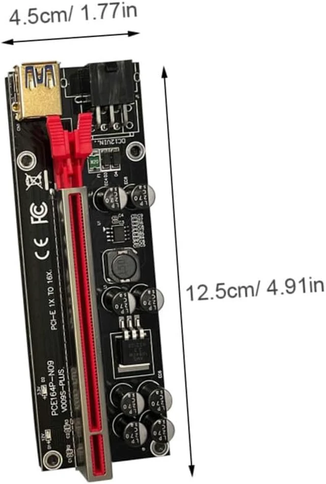 Alt view image 2 of 7 - PCI-E 1x to 16x Riser Adapter for GPU USB 3.0 Extension Cable PCIE 1x to 16x Extender for Mining High-Speed Connection for Desktop Use Compatible Graphics Cards