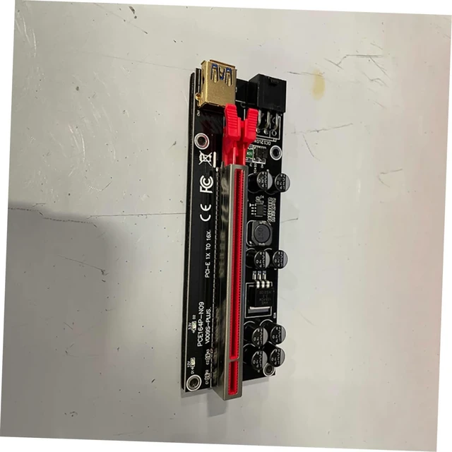 Alt view image 3 of 7 - PCI-E 1x to 16x Riser Adapter for GPU USB 3.0 Extension Cable PCIE 1x to 16x Extender for Mining High-Speed Connection for Desktop Use Compatible Graphics Cards