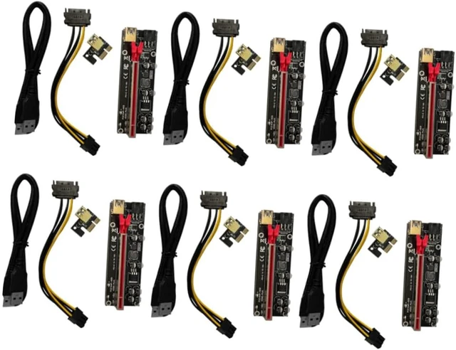 Alt view image 5 of 7 - PCI-E 1x to 16x Riser Adapter for GPU USB 3.0 Extension Cable PCIE 1x to 16x Extender for Mining High-Speed Connection for Desktop Use Compatible Graphics Cards