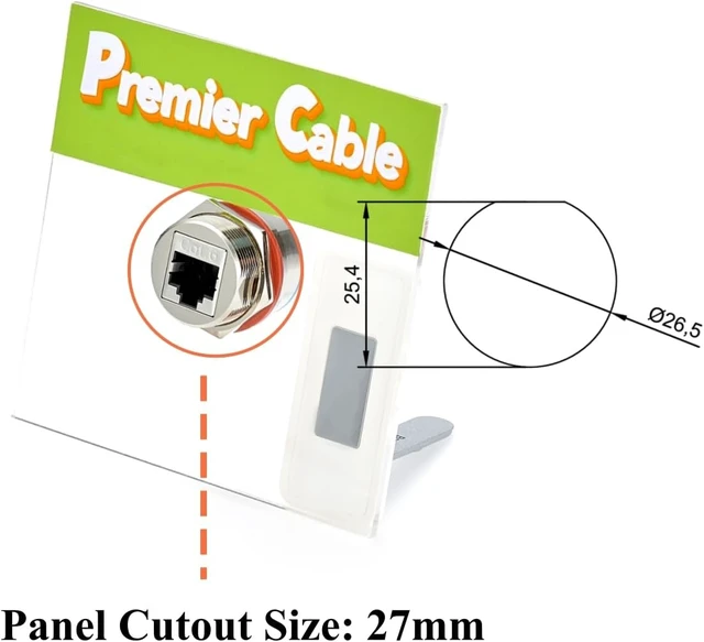 Alt view image 2 of 7 - IP67 Rugged RJ45 CAT6 Ethernet Female to Female Panel Mount Connector