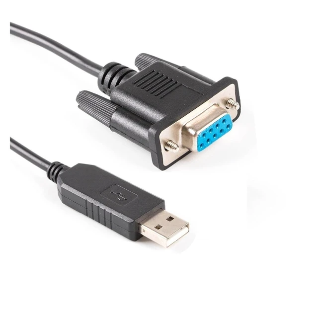 Alt view image 2 of 6 - USB to Null Modem (Cross Wired) RS232 Serial Adapter F&T>D*I Ft232r to DB9 Female Cord PC Control TV(Standard Pinout)