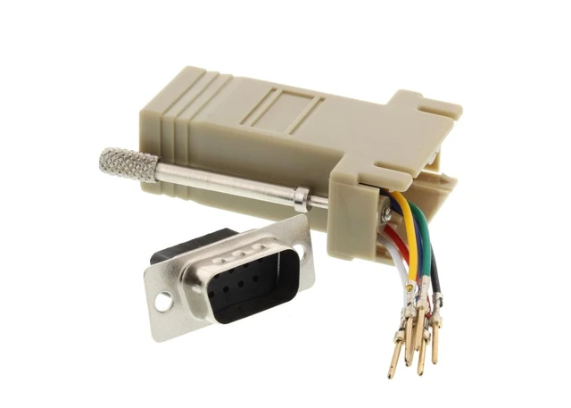Alt view image 3 of 3 - 10 Pack db9 Male Serial rs232 to rj11 rj12 6p6c 6 Wires Telephone Phone Adapter