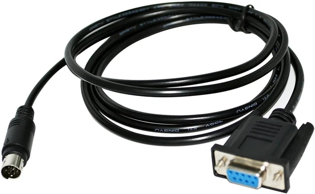 Main image of D-SUB 9 PIN DB9 Female to M-INI DIN 8P MD8 Male Adapter RS232 Serial Data Transfer Cable Fit Compatible QUICKTAKE 100 150 Camera to PC(1.8m)