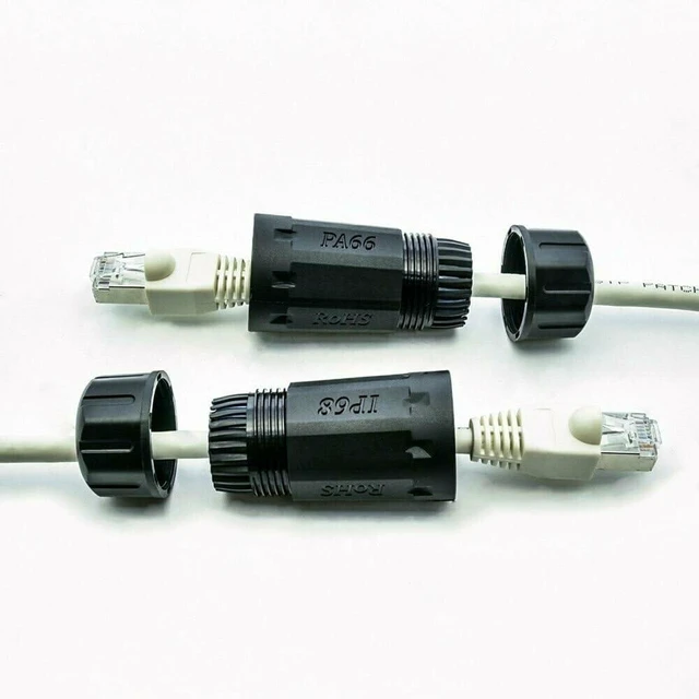 Alt view image 3 of 4 - at6 rj45 Outdoor Waterproof Shielded Network Ethernet Cable Extender Coupler