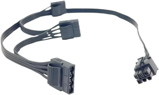 Main image of Modular Power Cable for RM1000i, RM850i, RM750i, RM650i Type 4, GPU PCIe 8Pin 6+2Pin, CPU 4+4Pin, SATA, Molex, ATX 24Pin(3 Molex Straight)