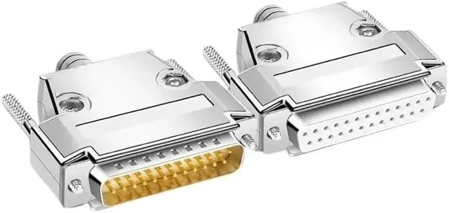 Alt view image 2 of 4 - 25Pin Connector Gold-Plated 2 Rows DB25P Welding Prallel Port Plug Industrial Grade DB 25 Pin Male Female Soldering Connector(Female-WS)