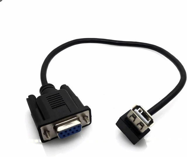 Main image of RS232 DB9 Female to USB 2.0 A Female Serial Cable Adapter Converter 8" Inch 25cm