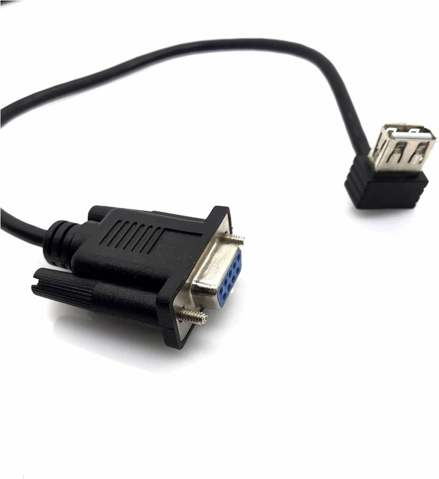 Alt view image 3 of 3 - RS232 DB9 Female to USB 2.0 A Female Serial Cable Adapter Converter 8" Inch 25cm