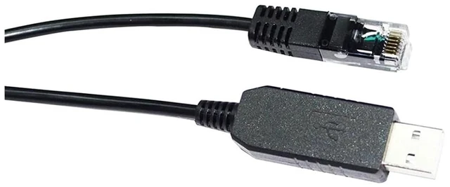 Main image of FENG GUO FT232RL CHIP USB to RJ45 RS485 Converter Serial Host Communication Cable Compatible with The D/EY/E Sun Hybrid Solar MPPT Inverter BMS to PC(1.8m,Black USB Case)