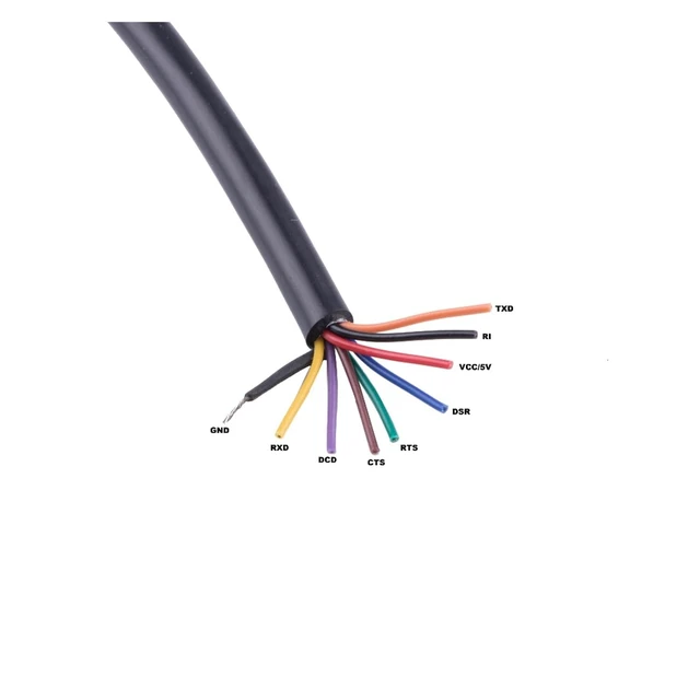 Alt view image 4 of 6 - USB to RS232 Serial 9 Wires Cable Pinout Chip Driver Port Communication Adpater Converter Cable Support Fit for