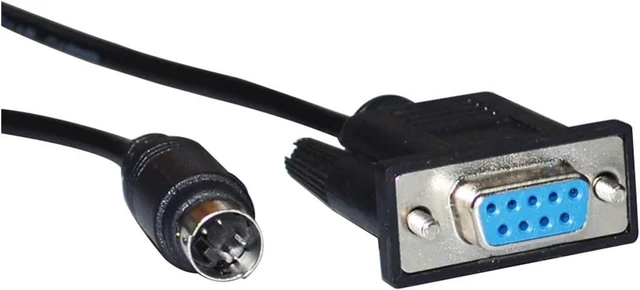 Alt view image 4 of 4 - RS232 D-SUB 9P DB9 to M-INI DIN 5PIN MD5 Converter PLC Programming Cable Fit Compatible PC to GT11 Touch Screen PLC Control KABLE(1.8M)