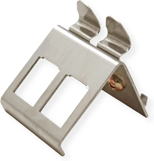 Alt view image 2 of 5 - ROLINE Din Rail Adaptor Unequipped for 2 Keystones Silver