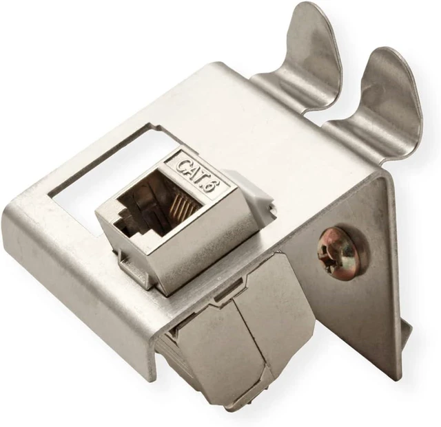 Alt view image 4 of 5 - ROLINE Din Rail Adaptor Unequipped for 2 Keystones Silver