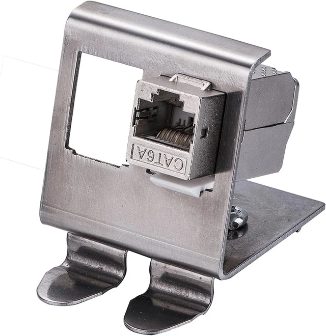 Alt view image 5 of 5 - ROLINE Din Rail Adaptor Unequipped for 2 Keystones Silver