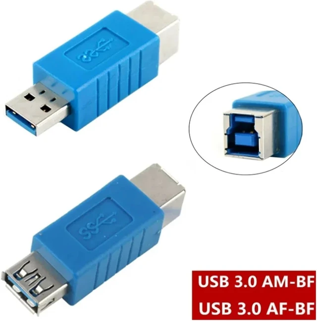 Alt view image 3 of 3 - USB 3.0 Adapter Type A to Type B, Male to Female Converter for Printer Scanner External Hard Drive, High-Speed Data Transfer(10PCS,AF to BM)