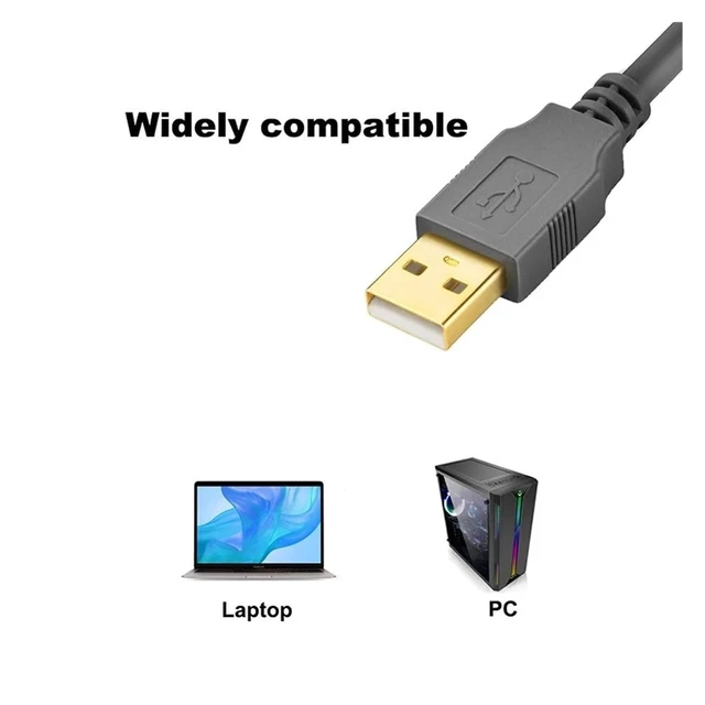 Alt view image 3 of 6 - USB to RS232 Male COM Port Serial Data Cord PDA 9 DB9 Pin Adapter PL2303 Extension(1m)