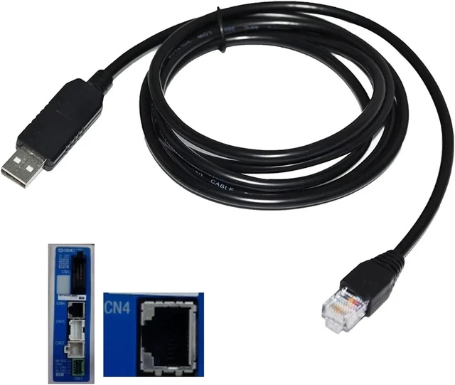 Alt view image 3 of 4 - F/;TD/;1 FT232RL USB to RJ45 RS485 Converter Serial Communication DEBUG Cable Fit Compatible SMC LEC JXC Controller Compatible LEC-W2 KABLE(1.8m,Black USB Case)