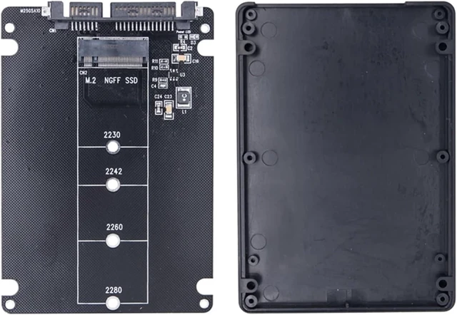 Alt view image 3 of 4 - M.2 NGFF SSD to SATA3 External Hard Drive Box Dual-Use Hard Disk Adapter Board M.2 NGFF to SATA3.0 Adapter Card Compatible with The PC(Other)