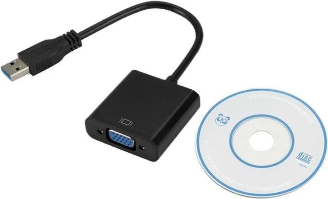 Main image of USB to VGA Converter Projector Conversion Cable USB3.0 to Interface External Graphics Card Expansion Display Screen Data cab(BK)