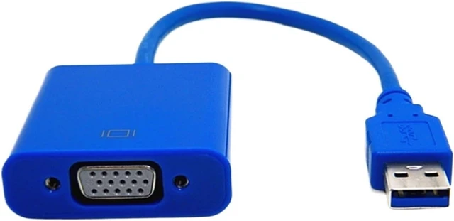 Alt view image 4 of 4 - USB to VGA Converter Projector Conversion Cable USB3.0 to Interface External Graphics Card Expansion Display Screen Data cab(BK)