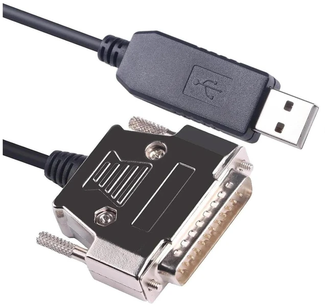 Main image of USB to RS232 DB25 Serial Adapter Cord for Fanuc CNC DNCLINK Configuration Copy Setting(1m)