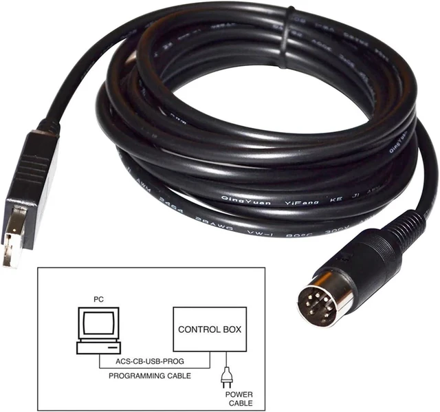 Alt view image 2 of 3 - F/;TD/;1 FT232RL USB to DIN 7P Male RS232 Serial Programming Communication Cable Fit Compatible LOGICDATA Controller Compatible ACS-CB-USBPROG2(1.8m)