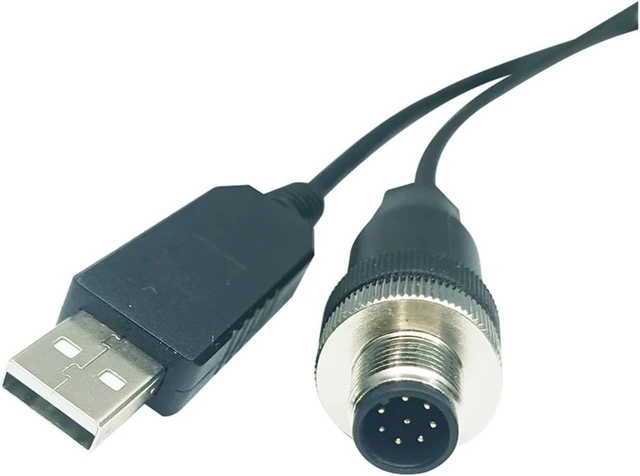 Alt view image 2 of 4 - F/;TD/;1 FT232RL CHIP USB to M12 8PIN RS232 Converter Serial Communication Cable Fit Compatible METTLER ICS Series BALANCES to PC Host(1.8m)